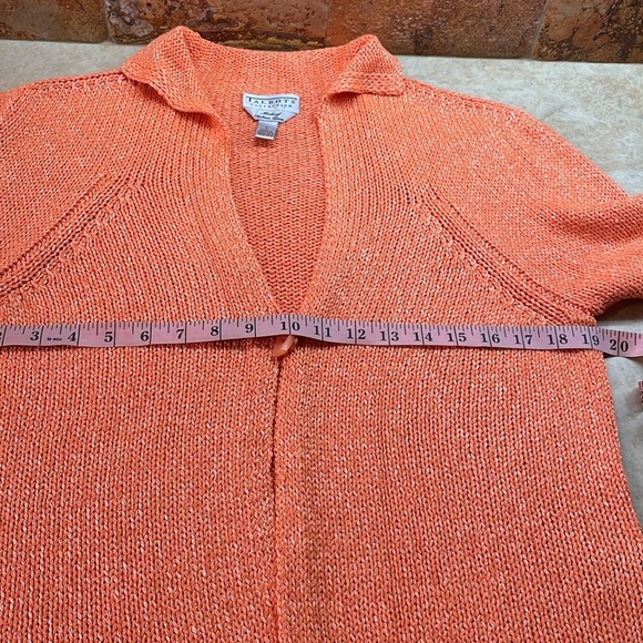 Talbots Collection Women Sweater Knit Cardigan Long Sleeve Orange Size L Button - Picture 7 of 9